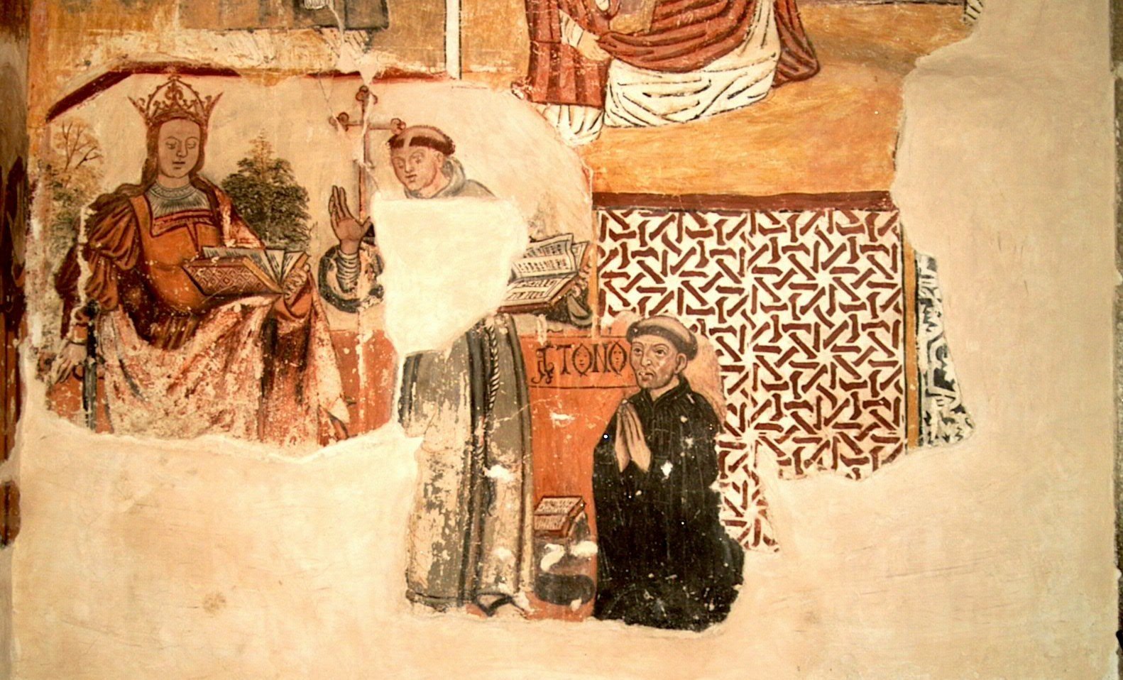 Fragmentos de pintura mural medieval